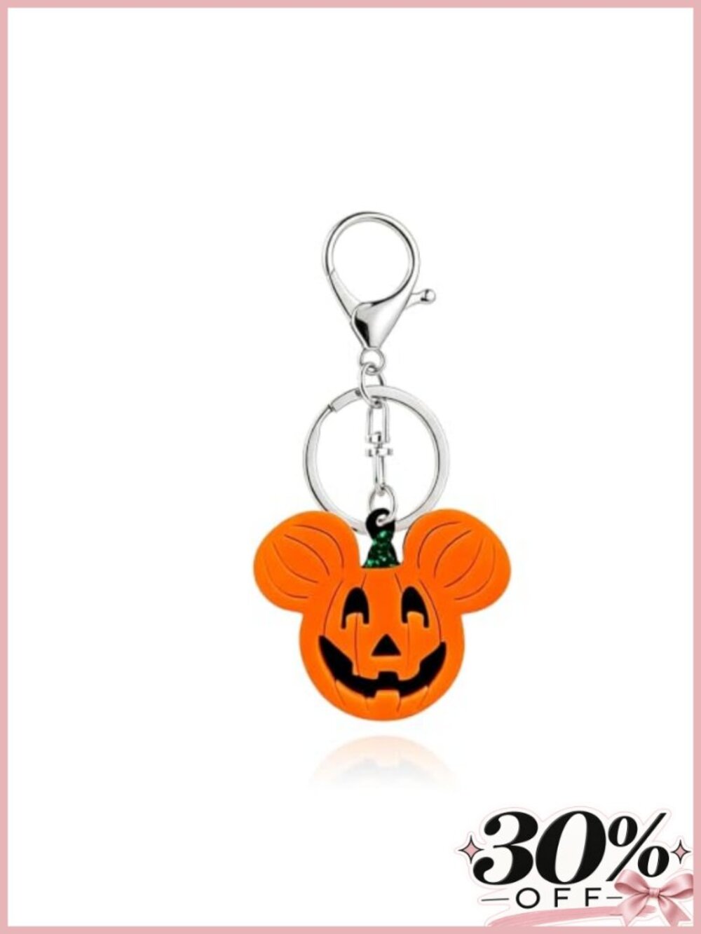 Metal Pumpkin Keychain Halloween Fall Thanksgiving Purse Charm